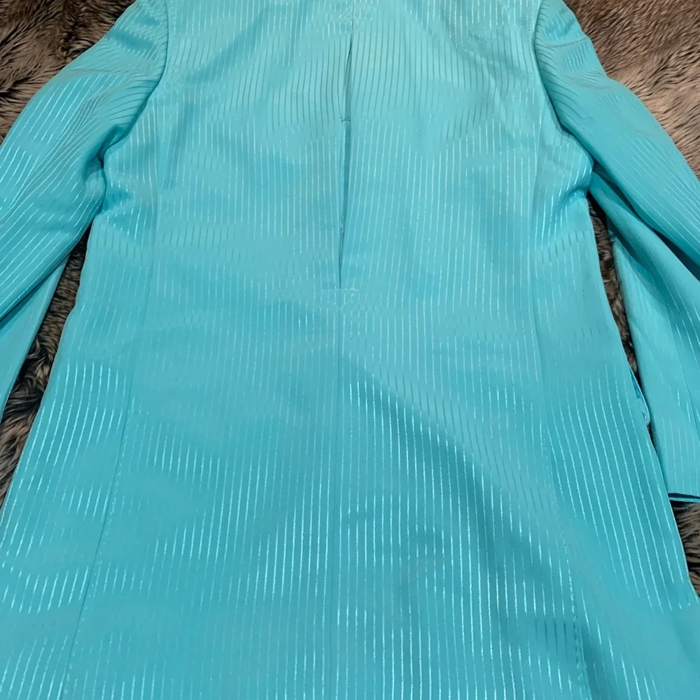 IL Canto Men's 3 Piece Wool Feel Fashion Suit - Mint Tone on Tone Stripe NWT 38R